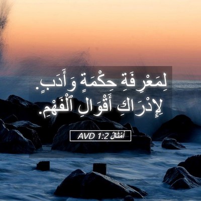 Picture 05 - أَمْثَالٌ 1:2 AVD - لِمَعْرِفَةِ حِكْمَةٍ - Bible Verse Picture