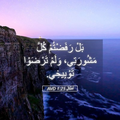 Picture 05 - أَمْثَالٌ 1:25 AVD - بَلْ رَفَضْتُمْ كُلَّ - Bible Verse Picture
