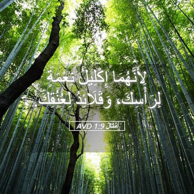 Picture 05 - أَمْثَالٌ 1:9 AVD - لِأَنَّهُمَا إِكْلِيلُ - Bible Verse Picture