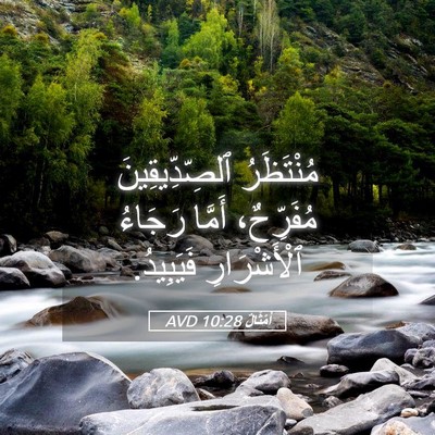 Picture 05 - أَمْثَالٌ 10:28 AVD - مُنْتَظَرُ ٱلصِّدِّيقِينَ - Bible Verse Picture