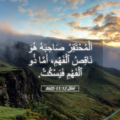 Picture 05 - أَمْثَالٌ 11:12 AVD - اَلْمُحْتَقِرُ صَاحِبَهُ - Bible Verse Picture