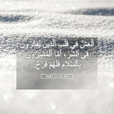 Picture 05 - أَمْثَالٌ 12:20 AVD - اَلْغِشُّ فِي قَلْبِ - Bible Verse Picture
