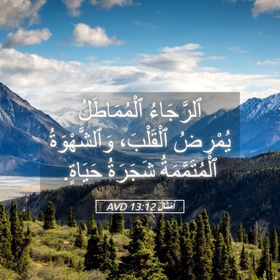 Picture 05 - أَمْثَالٌ 13:12 AVD - ٱلرَّجَاءُ ٱلْمُمَاطَلُ - Bible Verse Picture