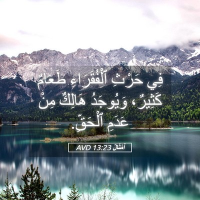 Picture 05 - أَمْثَالٌ 13:23 AVD - فِي حَرْثِ ٱلْفُقَرَاءِ - Bible Verse Picture