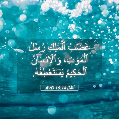 Picture 05 - أَمْثَالٌ 16:14 AVD - غَضَبُ ٱلْمَلِكِ رُسُلُ - Bible Verse Picture