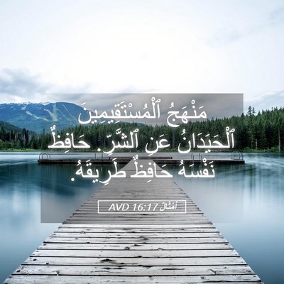 Picture 05 - أَمْثَالٌ 16:17 AVD - مَنْهَجُ - Bible Verse Picture