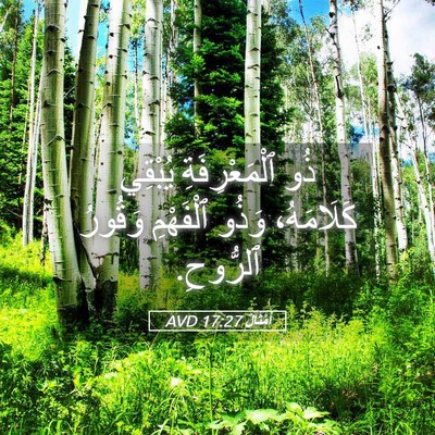Picture 05 - أَمْثَالٌ 17:27 AVD - ذُو ٱلْمَعْرِفَةِ يُبْقِي - Bible Verse Picture