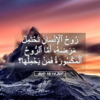 Picture 05 - أَمْثَالٌ 18:14 AVD - رُوحُ ٱلْإِنْسَانِ - Bible Verse Picture
