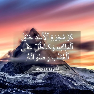 Picture 05 - أَمْثَالٌ 19:12 AVD - كَزَمْجَرَةِ ٱلْأَسَدِ - Bible Verse Picture