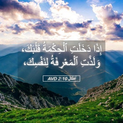 Picture 05 - أَمْثَالٌ 2:10 AVD - إِذَا دَخَلَتِ - Bible Verse Picture