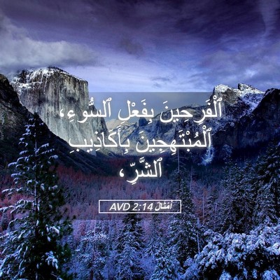 Picture 05 - أَمْثَالٌ 2:14 AVD - ٱلْفَرِحِينَ بِفَعْلِ - Bible Verse Picture