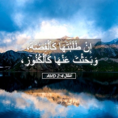 Picture 05 - أَمْثَالٌ 2:4 AVD - إِنْ طَلَبْتَهَا - Bible Verse Picture