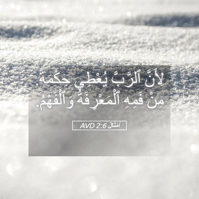 Picture 05 - أَمْثَالٌ 2:6 AVD - لِأَنَّ ٱلرَّبَّ يُعْطِي - Bible Verse Picture