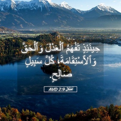 Picture 05 - أَمْثَالٌ 2:9 AVD - حِينَئِذٍ تَفْهَمُ - Bible Verse Picture