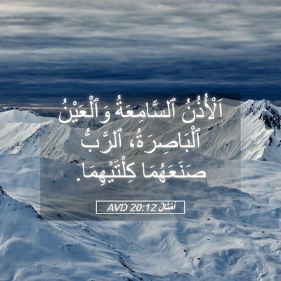 Picture 05 - أَمْثَالٌ 20:12 AVD - اَلْأُذُنُ ٱلسَّامِعَةُ - Bible Verse Picture