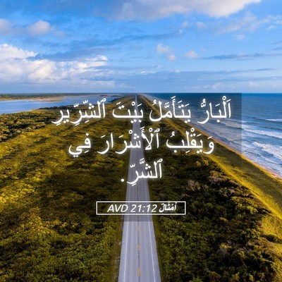 Picture 05 - أَمْثَالٌ 21:12 AVD - اَلْبَارُّ يَتَأَمَّلُ - Bible Verse Picture