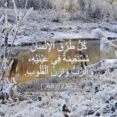 Picture 05 - أَمْثَالٌ 21:2 AVD - كُلُّ طُرُقِ ٱلْإِنْسَانِ - Bible Verse Picture