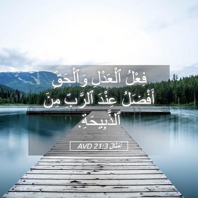 Picture 05 - أَمْثَالٌ 21:3 AVD - فِعْلُ ٱلْعَدْلِ - Bible Verse Picture