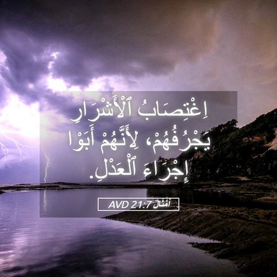 Picture 05 - أَمْثَالٌ 21:7 AVD - اِغْتِصَابُ ٱلْأَشْرَارِ - Bible Verse Picture
