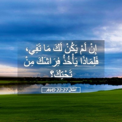 Picture 05 - أَمْثَالٌ 22:27 AVD - إِنْ لَمْ يَكُنْ لَكَ مَا - Bible Verse Picture