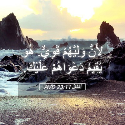 Picture 05 - أَمْثَالٌ 23:11 AVD - لِأَنَّ وَلِيَّهُمْ - Bible Verse Picture