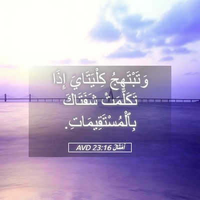 Picture 05 - أَمْثَالٌ 23:16 AVD - وَتَبْتَهِجُ كِلْيَتَايَ - Bible Verse Picture
