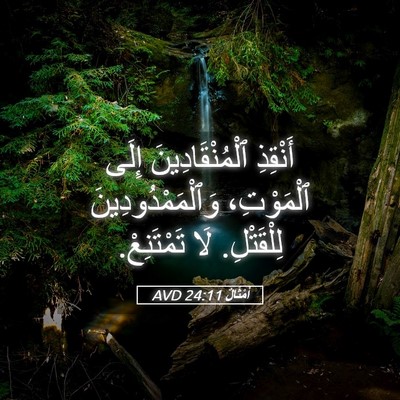 Picture 05 - أَمْثَالٌ 24:11 AVD - أَنْقِذِ ٱلْمُنْقَادِينَ - Bible Verse Picture