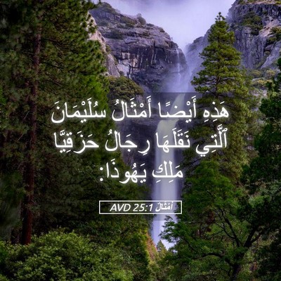 Picture 05 - أَمْثَالٌ 25:1 AVD - هَذِهِ أَيْضًا أَمْثَالُ - Bible Verse Picture
