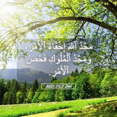 Picture 05 - أَمْثَالٌ 25:2 AVD - مَجْدُ ٱللهِ إِخْفَاءُ - Bible Verse Picture