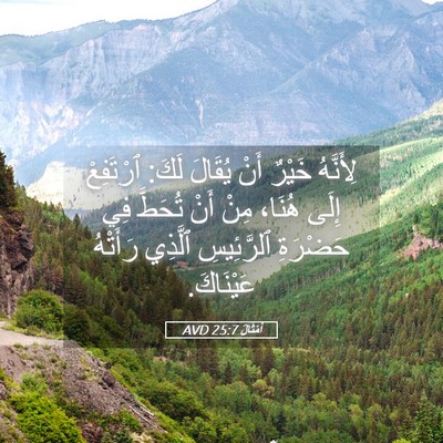 Picture 05 - أَمْثَالٌ 25:7 AVD - لِأَنَّهُ خَيْرٌ أَنْ - Bible Verse Picture