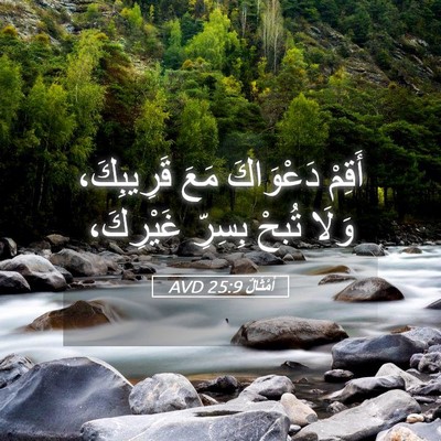 Picture 05 - أَمْثَالٌ 25:9 AVD - أَقِمْ دَعْوَاكَ مَعَ - Bible Verse Picture