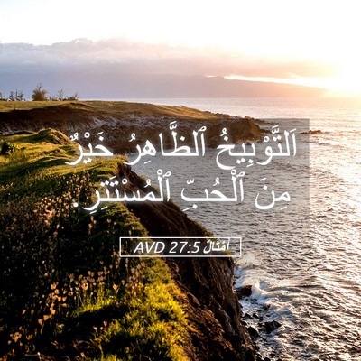 Picture 05 - أَمْثَالٌ 27:5 AVD - اَلتَّوْبِيخُ ٱلظَّاهِرُ - Bible Verse Picture