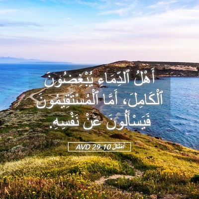 Picture 05 - أَمْثَالٌ 29:10 AVD - أَهْلُ ٱلدِّمَاءِ - Bible Verse Picture