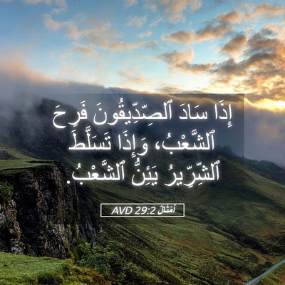 Picture 05 - أَمْثَالٌ 29:2 AVD - إِذَا سَادَ - Bible Verse Picture
