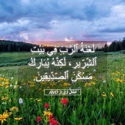 Picture 05 - أَمْثَالٌ 3:33 AVD - لَعْنَةُ ٱلرَّبِّ فِي - Bible Verse Picture