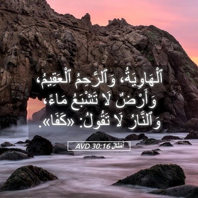 Picture 05 - أَمْثَالٌ 30:16 AVD - ٱلْهَاوِيَةُ، وَٱلرَّحِمُ - Bible Verse Picture