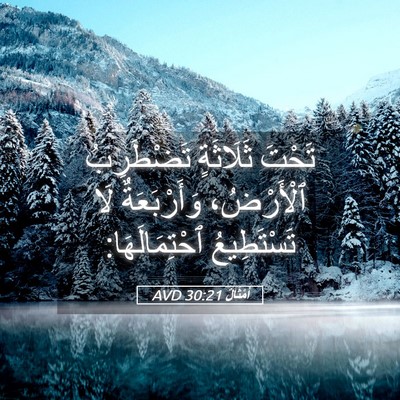 Picture 05 - أَمْثَالٌ 30:21 AVD - تَحْتَ ثَلَاثَةٍ - Bible Verse Picture