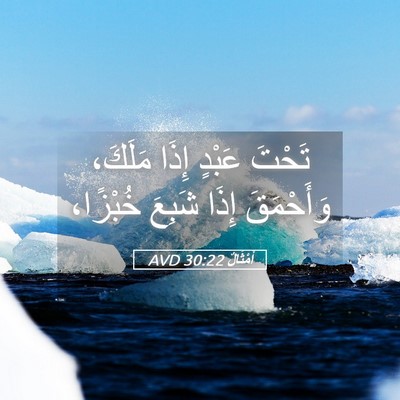 Picture 05 - أَمْثَالٌ 30:22 AVD - تَحْتَ عَبْدٍ إِذَا - Bible Verse Picture
