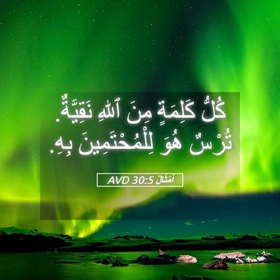 Picture 05 - أَمْثَالٌ 30:5 AVD - كُلُّ كَلِمَةٍ مِنَ ٱللهِ - Bible Verse Picture