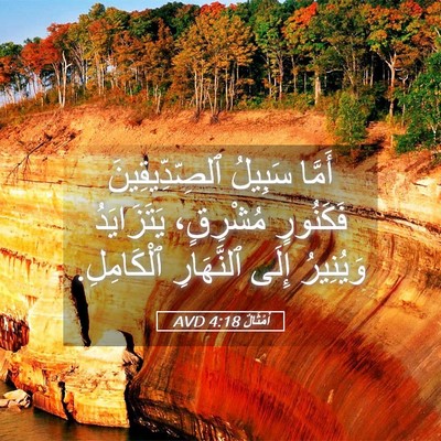 Picture 05 - أَمْثَالٌ 4:18 AVD - أَمَّا سَبِيلُ - Bible Verse Picture