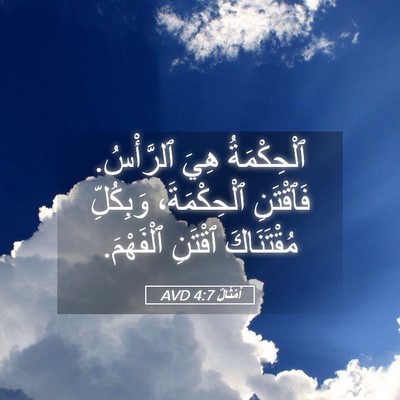 Picture 05 - أَمْثَالٌ 4:7 AVD - ٱلْحِكْمَةُ هِيَ - Bible Verse Picture