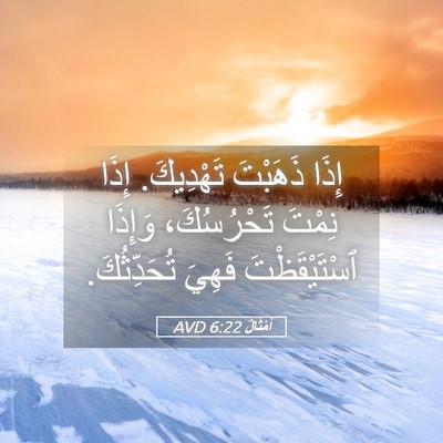 Picture 05 - أَمْثَالٌ 6:22 AVD - إِذَا ذَهَبْتَ تَهْدِيكَ. - Bible Verse Picture