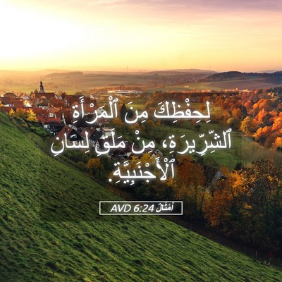 Picture 05 - أَمْثَالٌ 6:24 AVD - لِحِفْظِكَ مِنَ - Bible Verse Picture