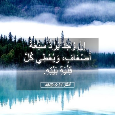 Picture 05 - أَمْثَالٌ 6:31 AVD - إِنْ وُجِدَ يَرُدُّ - Bible Verse Picture