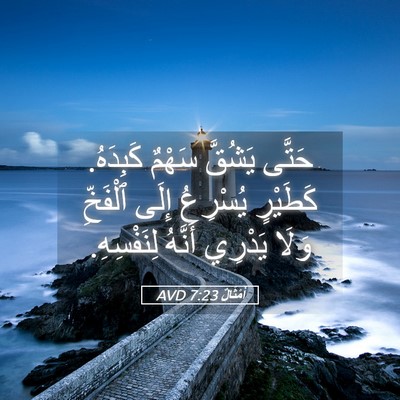 Picture 05 - أَمْثَالٌ 7:23 AVD - حَتَّى يَشُقَّ سَهْمٌ - Bible Verse Picture