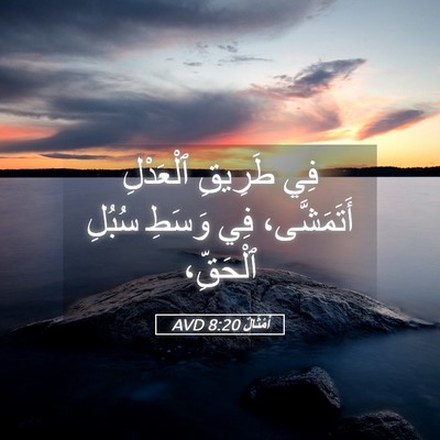 Picture 05 - أَمْثَالٌ 8:20 AVD - فِي طَرِيقِ ٱلْعَدْلِ - Bible Verse Picture