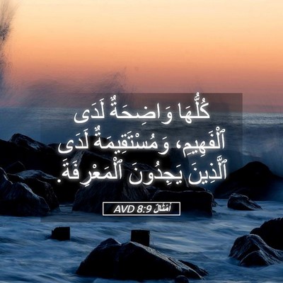 Picture 05 - أَمْثَالٌ 8:9 AVD - كُلُّهَا وَاضِحَةٌ لَدَى - Bible Verse Picture