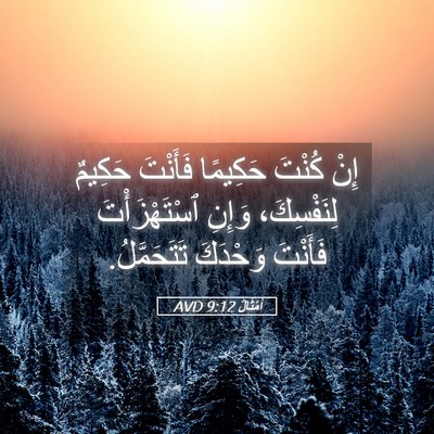 Picture 05 - أَمْثَالٌ 9:12 AVD - إِنْ كُنْتَ حَكِيمًا - Bible Verse Picture