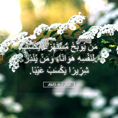 Picture 05 - أَمْثَالٌ 9:7 AVD - مَنْ يُوَبِّخْ - Bible Verse Picture