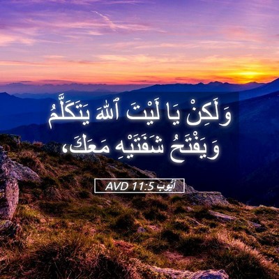 Picture 05 - أَيُّوبَ 11:5 AVD - وَلَكِنْ يَا لَيْتَ ٱللهَ - Bible Verse Picture